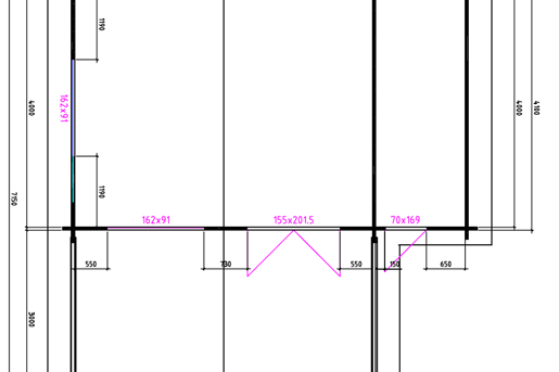 5 X 4 + 3 Z Plattegrond
