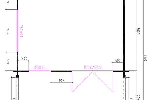4 X 3 + 2 Plattegrond