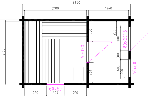 2539M 70Mm Plattegrond