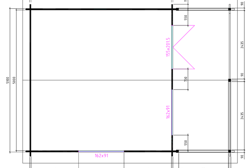 5 X 5 + 2 Plattegrond