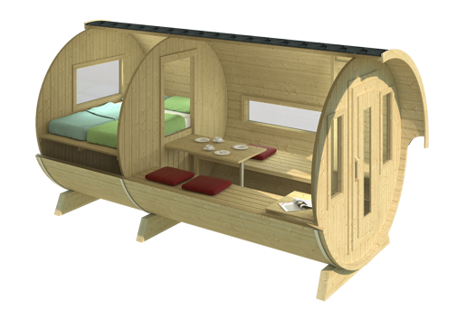 Camping Barrel 4.46 Deluxe Render 2