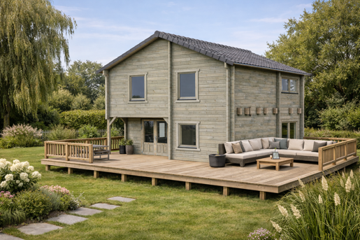 Vakantiechalet Geimpregneerd