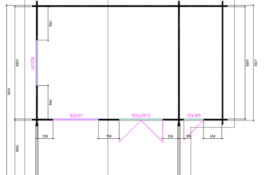 5 X 4 + 2 Z Plattegrond