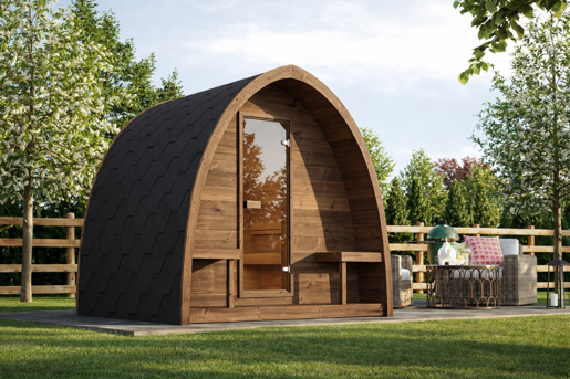 Sauna Pod 220 Voorkant Thermowood