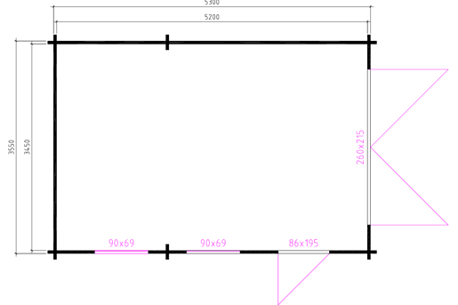 3755 S Plattegrond