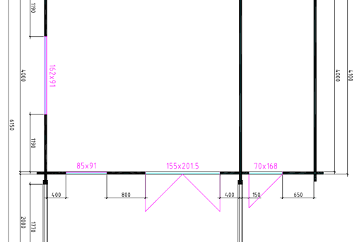4 X 4 + 2 Z Plattegrond