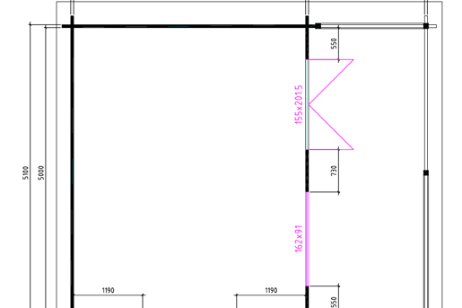5 X 4 + 2 Plattegrond