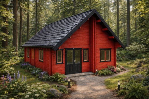 Recreatiewoning Gecoat Zweeds Rood RAL9005